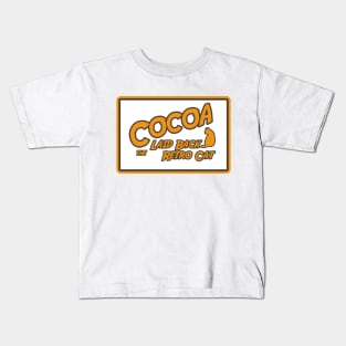 Cocoa the Laid Back Retro Cat - Framed Logo Kids T-Shirt